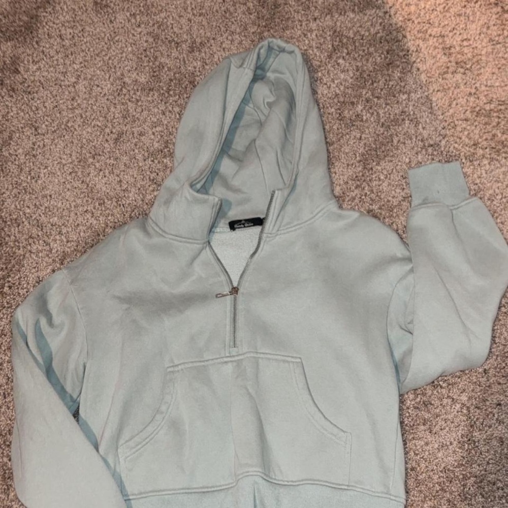 Light Blue Hooded Sweatshirt